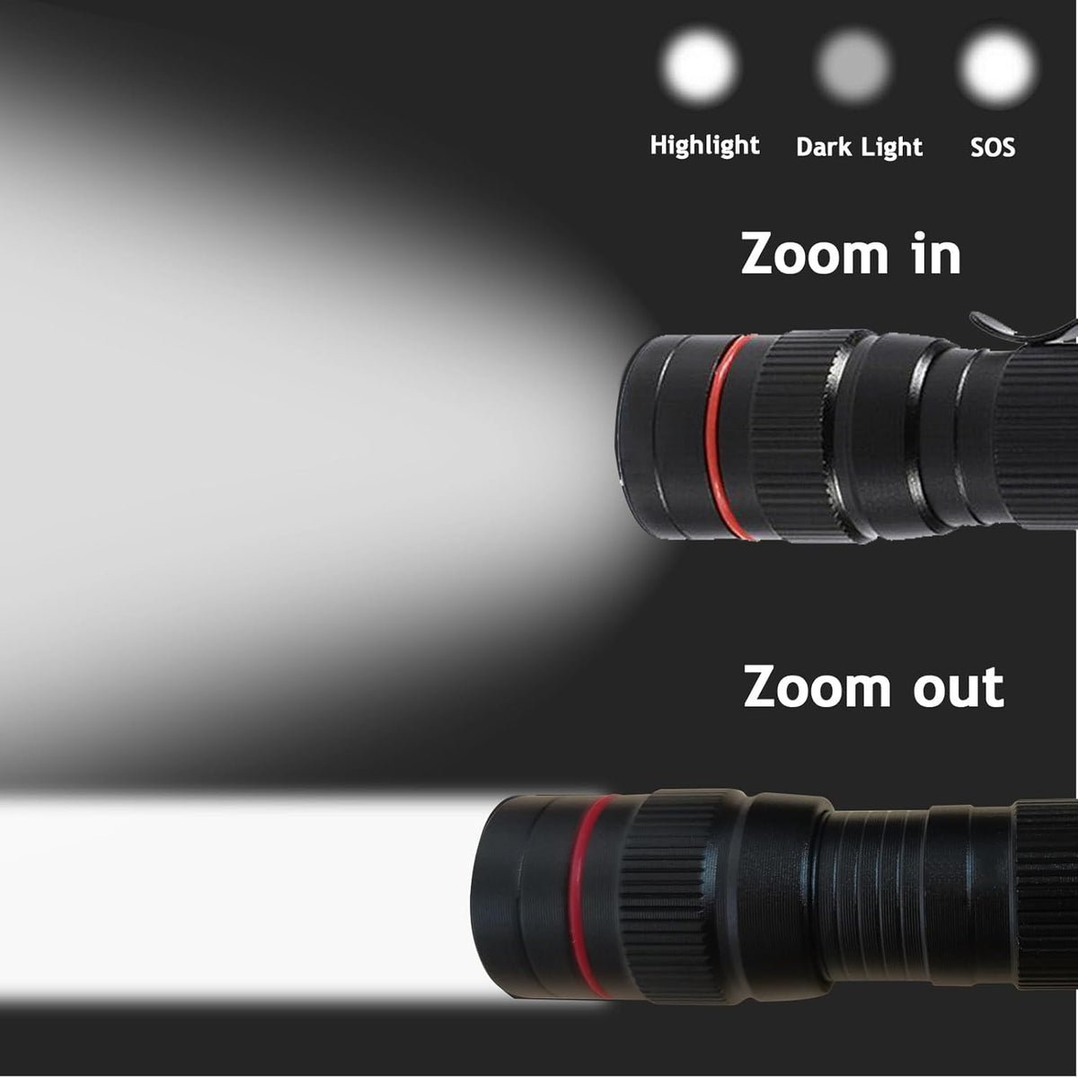 Wrrozz Rechargeable Flashlight 2-Pack - Super Bright LED Mini Pocket Torch | Zoomable Keychain for Camping & Emergencies