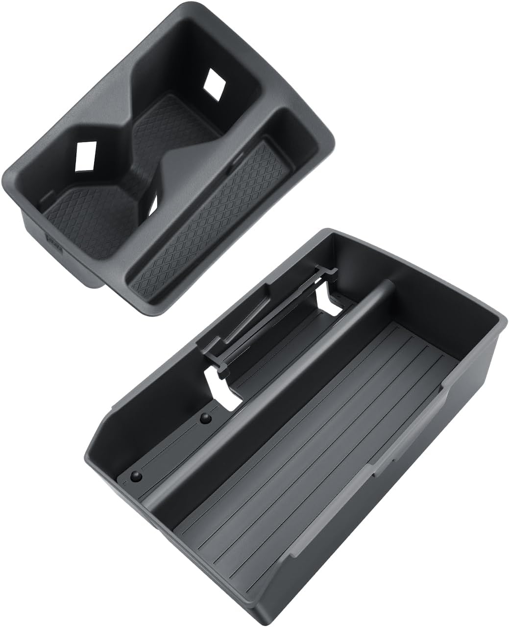 SKTU 2024 2025 2026 Tesla Cybertruck Center Console Organizer 2024 2025 2026 Cybertruck Console Tray 2025 Cybertruck Cyberbeast/AWD Armrest Organizer Cybertruck Accessories with Coin Holder