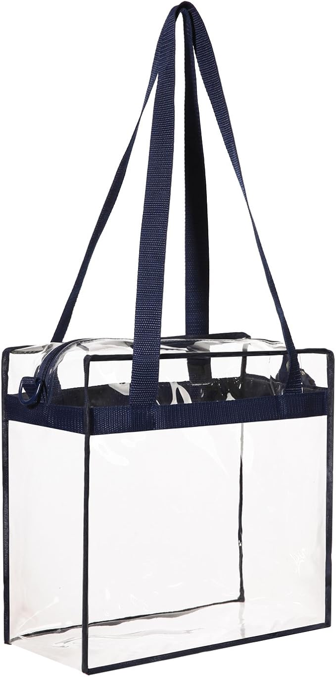 BAGAIL Clear Bags 12x6x12 Stadium Approved Clear Tote Bag