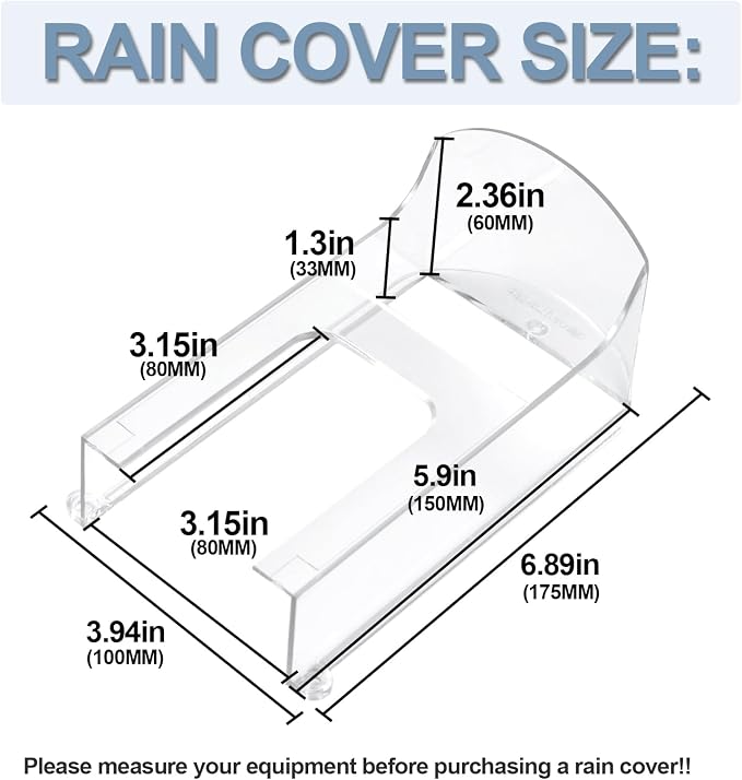 Transparent Plastic Doorbell Rain Cover, All Models Waterproof Protector Shield