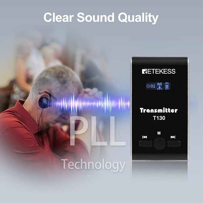 Retekess T130 Tour Guide System, Tour Guide Headsets