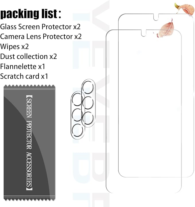 Screen Protector for Samsung Galaxy S23, Tempered Glass for Galaxy S23 & Camera