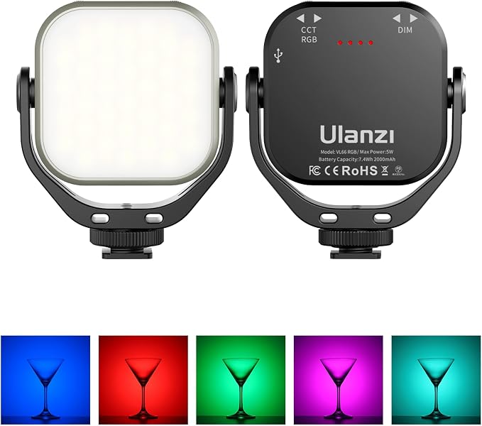 ULANZI VL66 RGB Adjustable Rechargeable 2500-6500K
