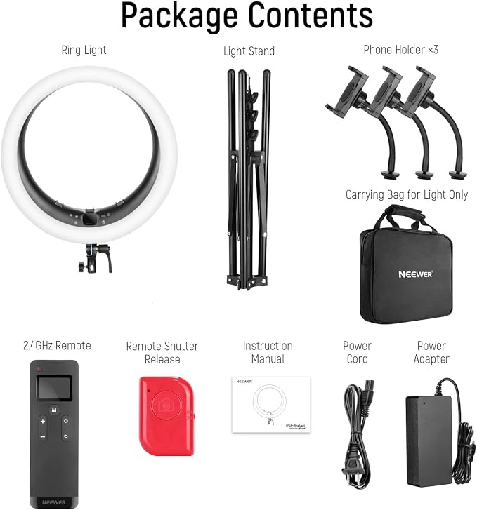 NEEWER Ring Light RP19H 19 Inch