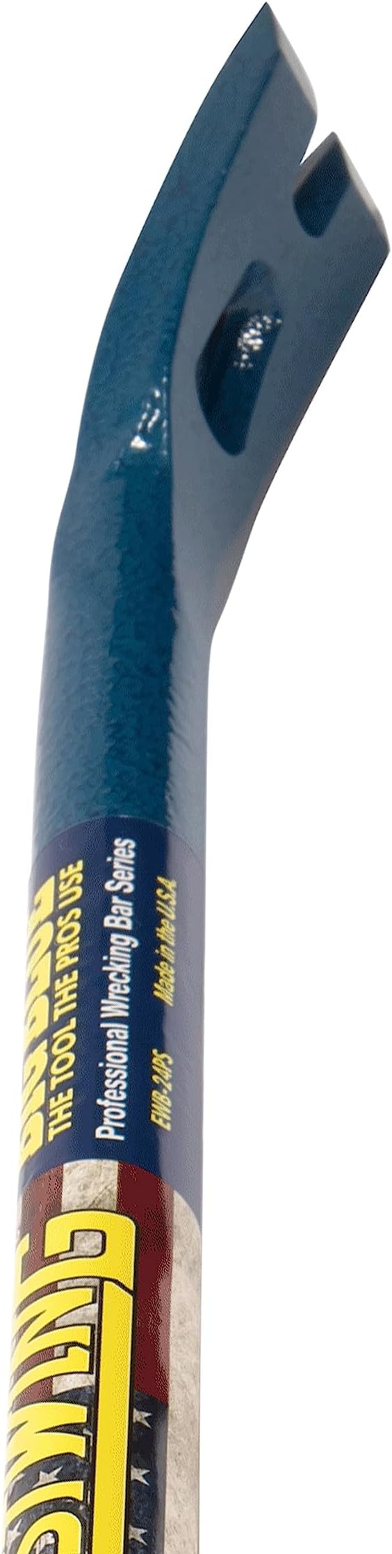 ESTWING Gooseneck Wrecking Bar - 1/2" x 12" Pry Bar with Angled Chisel End & Forged Steel Construction - EWB-12
