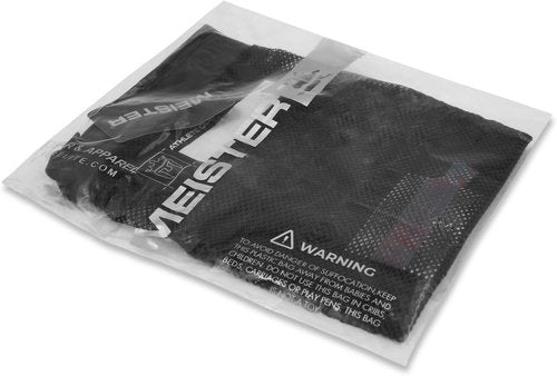 Meister Athlete Wash Bag - Durable Mesh Sports Laundry Bag with Zipper Lock - Black