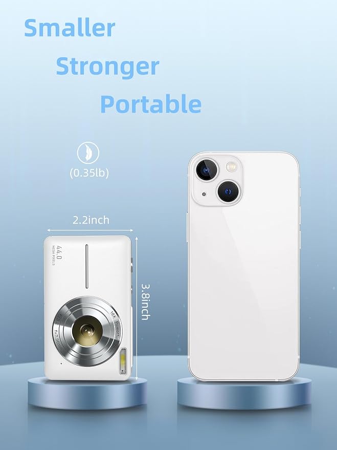 Camkory Digital Camera for Kids,Teens and Starters, FHD 1080P Point and Shoot