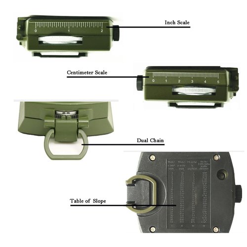 Compass, Hiking Compass for Survival with Lensatic – Water-Resistant Durable and Pocket-Sized