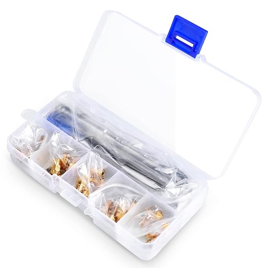 Comgrow 25PCS MK8 Ender 3 V2 Nozzles 0.4MM, 3D Printer Brass Hotend Nozzles