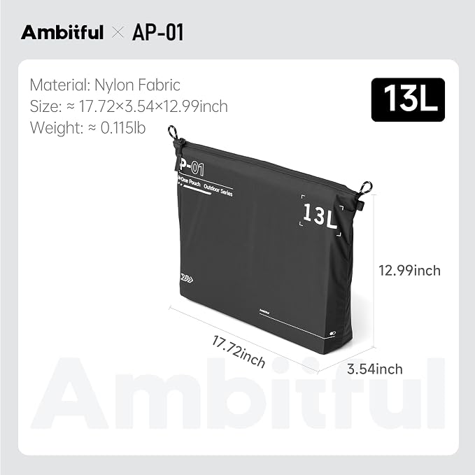 AMBITFUL AP-01 Water-Resistant Organizer Pouch, Ultra-Light Travel Storage Bag