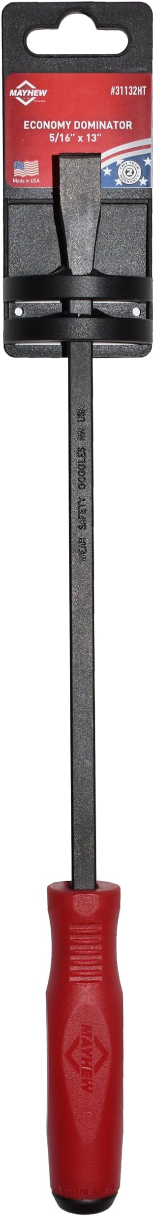Mayhew Tools 31132HT Dominator Economy Curved Pry Bar, Red, 13"
