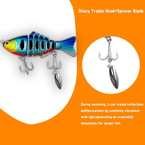 Bionic Fishing Lures - 5 PCS Jointed Swimbait for Lifelike Freshwater Bass & Trout Fishing