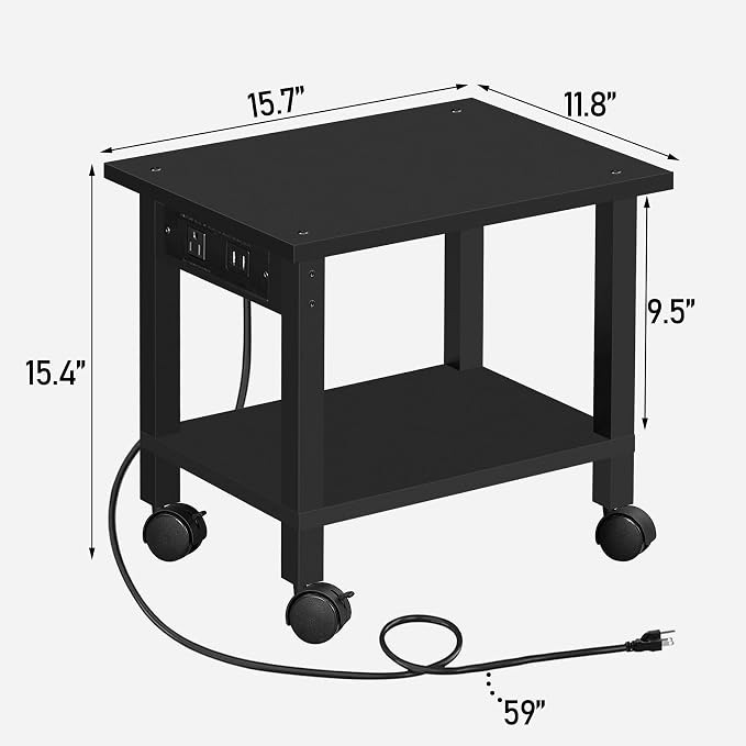 TUTOTAK 2 Tier Printer Stand, Rolling Printer Cart