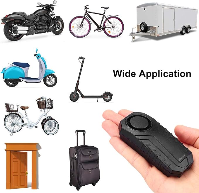 Wsdcam 113dB Bike Alarm Wireless Vibration Motion Sensor Waterproof Motorcycle