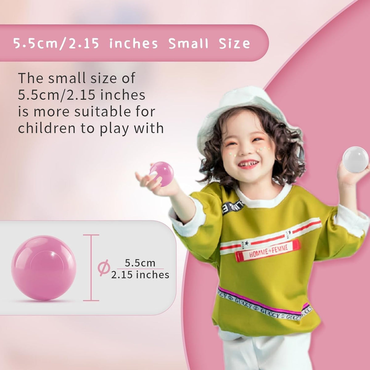 Ocean Ball Pit Balls - BPA Free Plastic, 2.2 Inches, 50 Pack for Kids' Fun Playtime