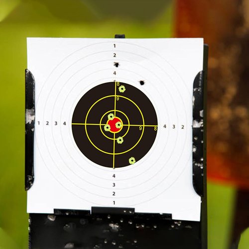 GearOZ Bullseye Splatter Target Stickers - 90-225 PCS Adhesive Shooting Targets for BB & Airsoft | Yellow Impact