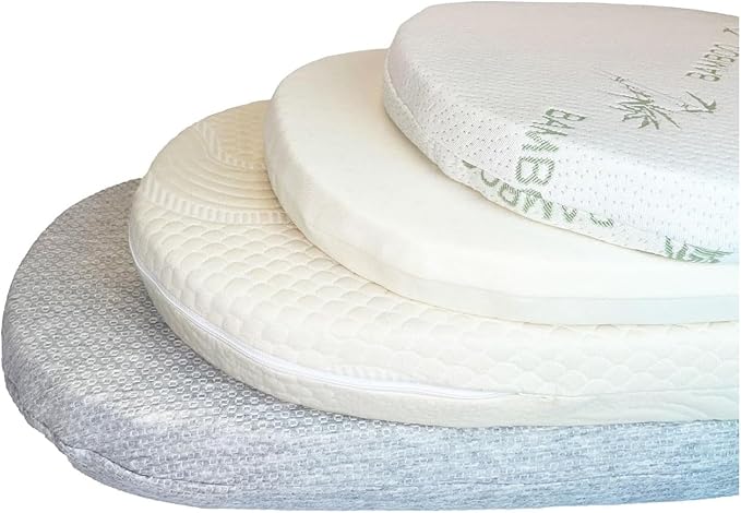 ORGANIC TEXTILES Organic Baby Mattress Topper with Organic Cotton Removable Cover GOLS/GOTS Certified Breathable - 2" Basinet (30"x15")