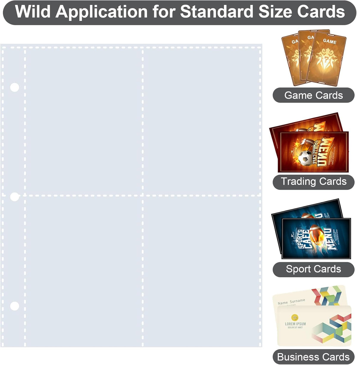 Skiennix 440 Pockets Trading Card Binder - Durable PU Cover Zipper Album for MTG, TCG & Sports Cards