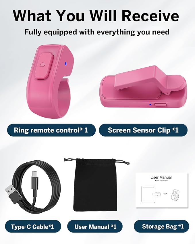 DATAFY Page Turner Ring for Kindle, Remote Control Paperwhite Oasis Scribe Kobo