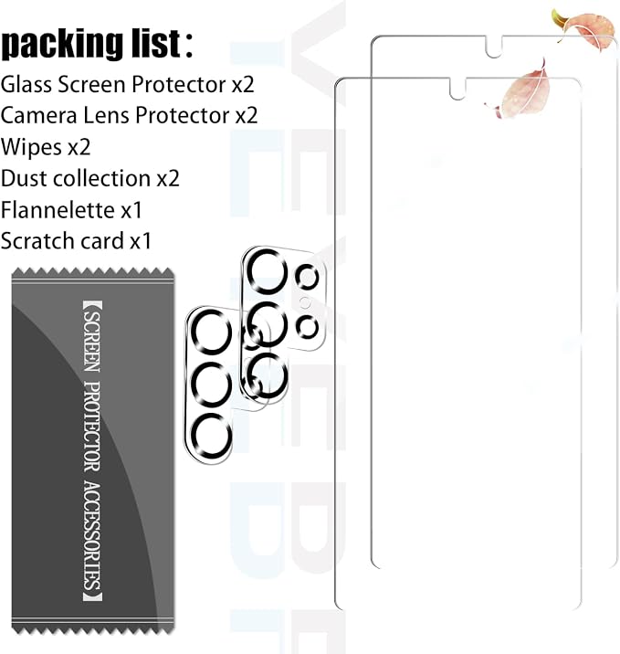 Screen Protector for Samsung Galaxy S25 Ultra, Tempered Glass for Galaxy S25