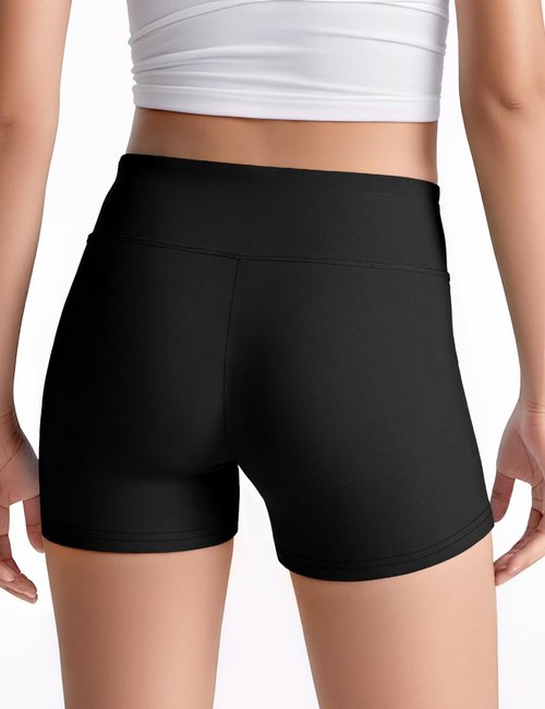JOCMIC 3 Pack Girls Athletic Shorts Dance Gymnastics Yoga Running for Kids Black 9-10 Years