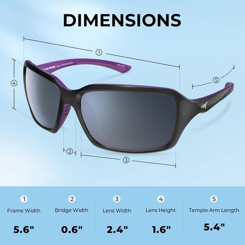 KastKing Alanta Polarized Sunglasses - UV400 Protection with PuriVex Lens Coating | Ideal for Cycling, Driving, Fishing