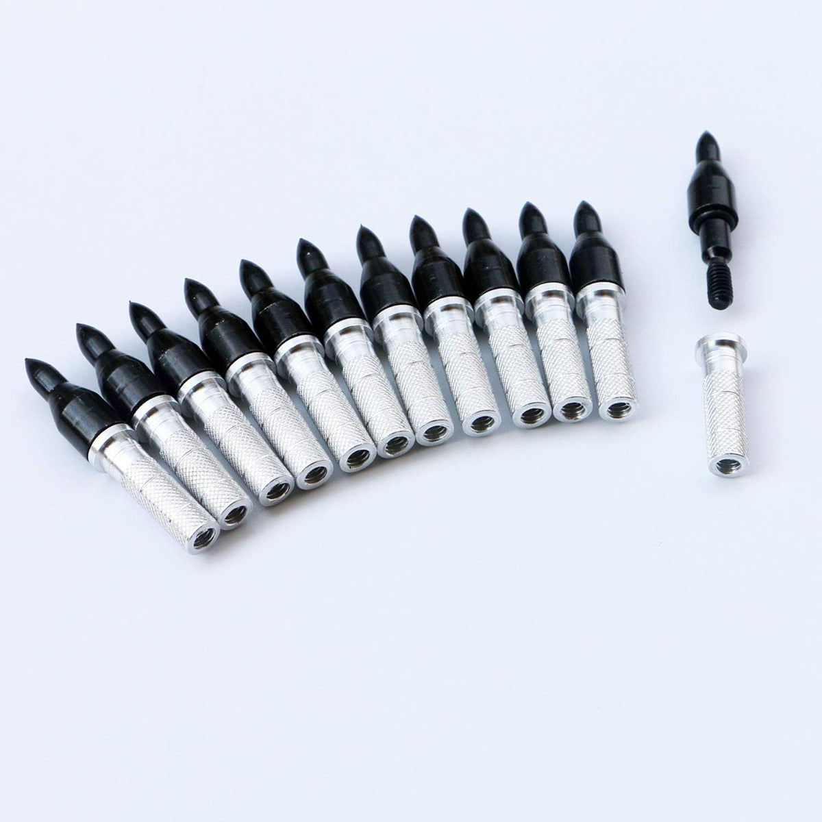 TIGER ARCHERY Aluminum Inserts .244 | Bullet Field Points 5/16 for Carbon Arrow Shafts