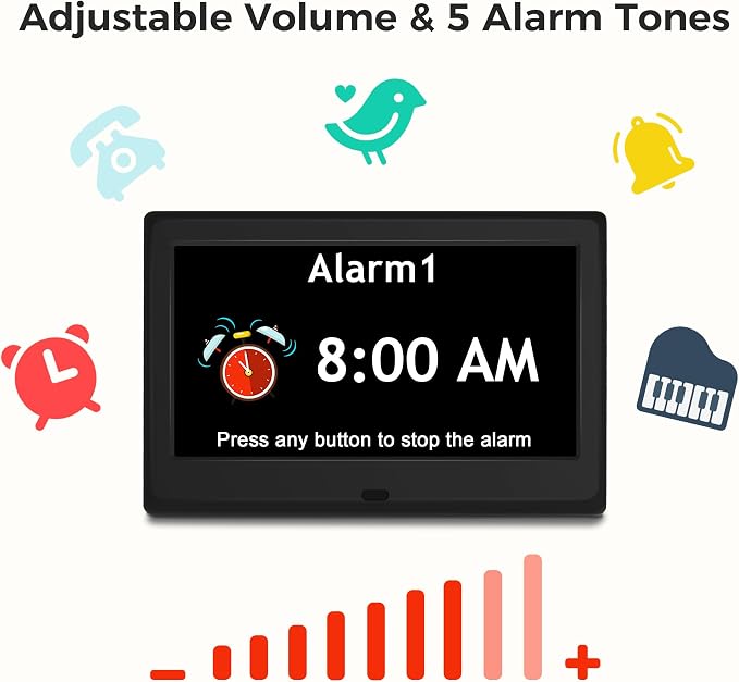 7'' Digital Clock, Dementia Clock