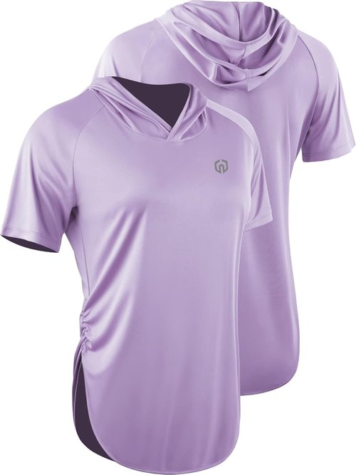 NELEUS Women's Hooded Athletic Running Shirts - 3 Pack for Ultimate Comfort & Performance