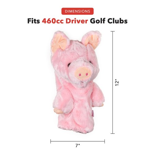 Daphne's Headcovers Pig Driver Headcover | Premium Driver Headcovers | Funny Golf Club Covers | Stylish Protection for Your Clubs | Men's Golf Gear | Driver Headcover for Men and Women