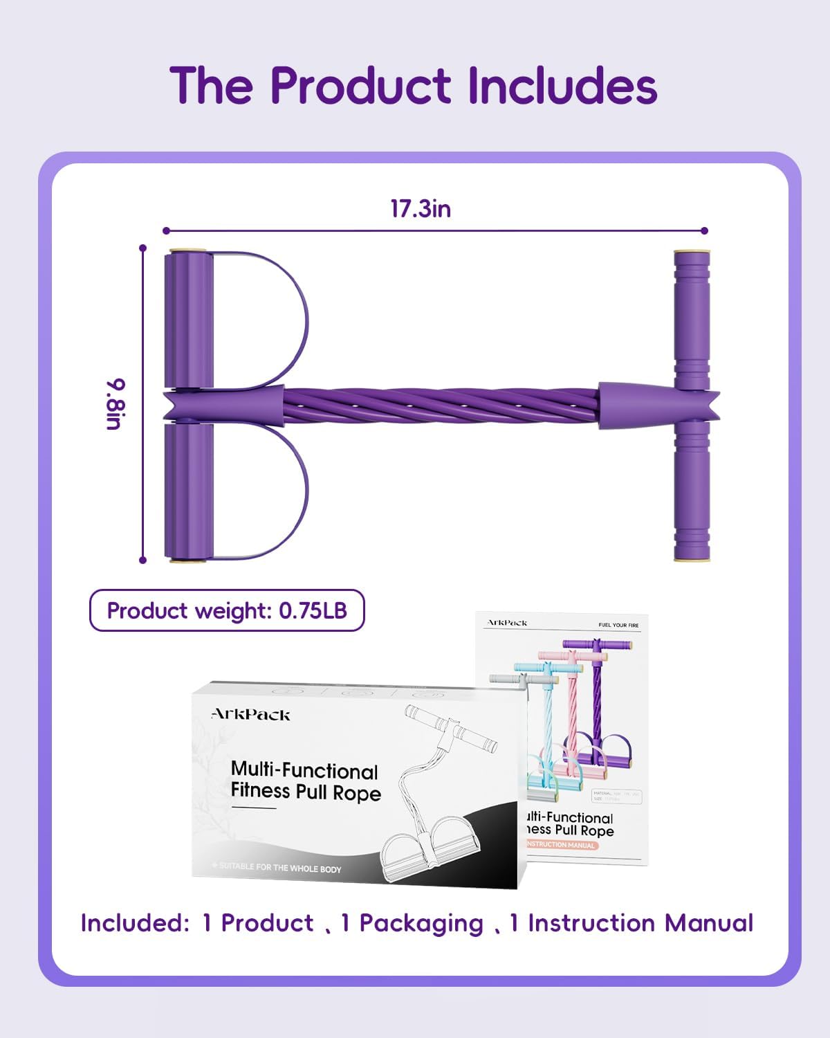 Skiennix Pedal Resistance Band - 6-Tube Elastic Fitness Bands for Women | Ideal for Yoga & Pilates