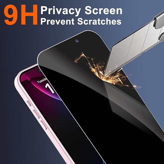 for iPhone 14 Case with Privacy Screen Protector and Camera Protection