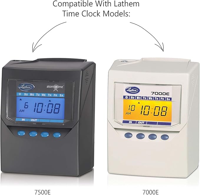 1000 Lathem 7000E and 7500E Time Clock Cards, E79 Compatible