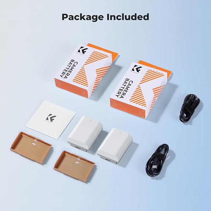 K&F CONCEPT 2600mAh NP-FZ100 Battery, Alpha 9, Alpha 9S, A7Siii Cameras