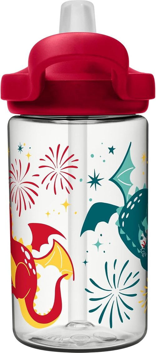 CamelBak Eddy+ Kids Water Bottle - Bite Valve Straw, Eco-Friendly Tritan Renew, 12 oz.