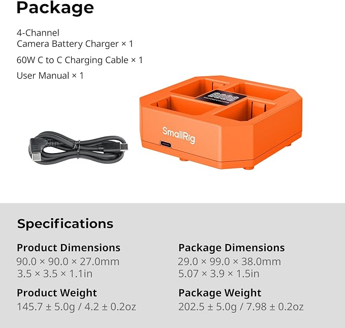 SmallRig NP-FZ100 4-Slot Charger