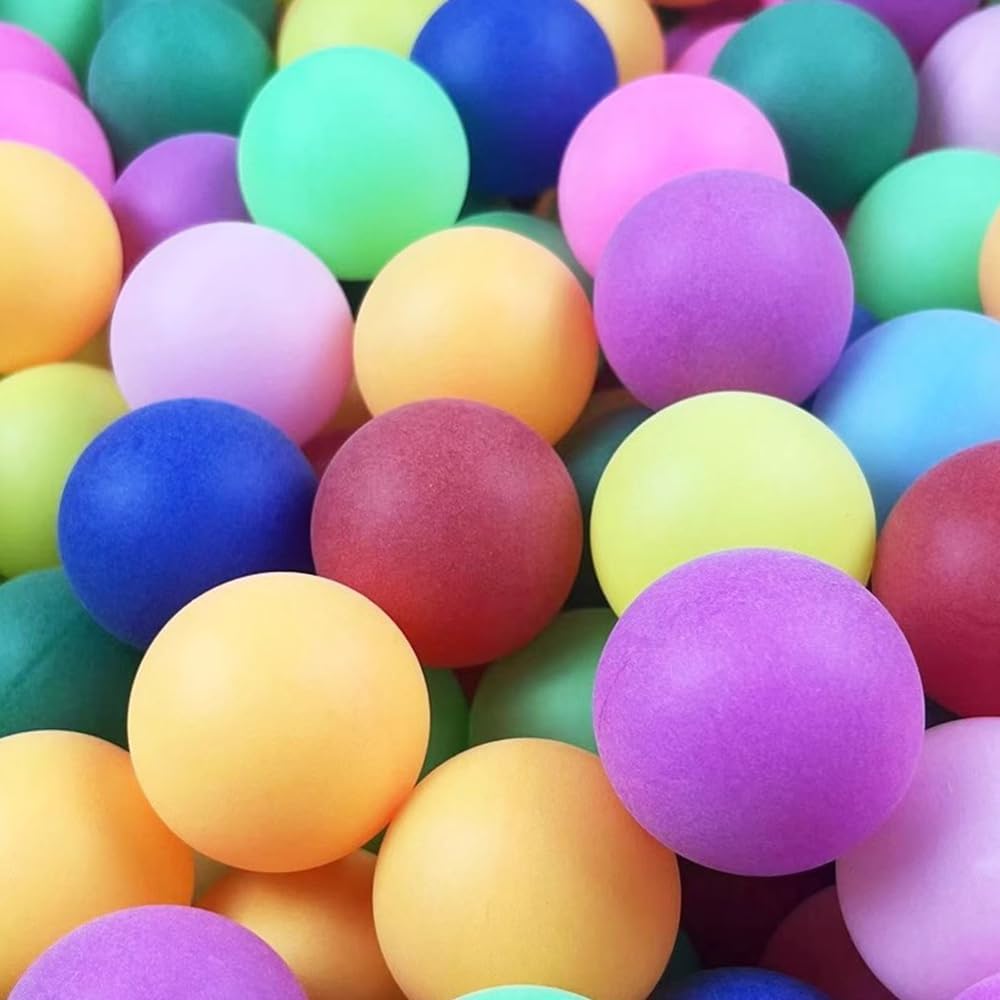 Skiennix 185 Pcs Colorful Table Tennis Balls - 40mm Plastic Ping Pong Balls for Kids & DIY Projects