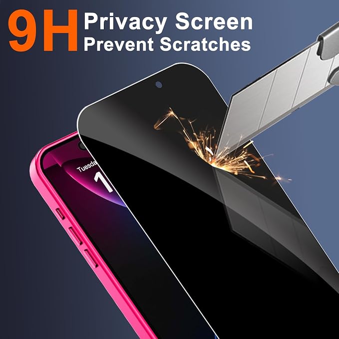 for iPhone 14 Plus Case with Privacy Screen Protector and Camera Protection