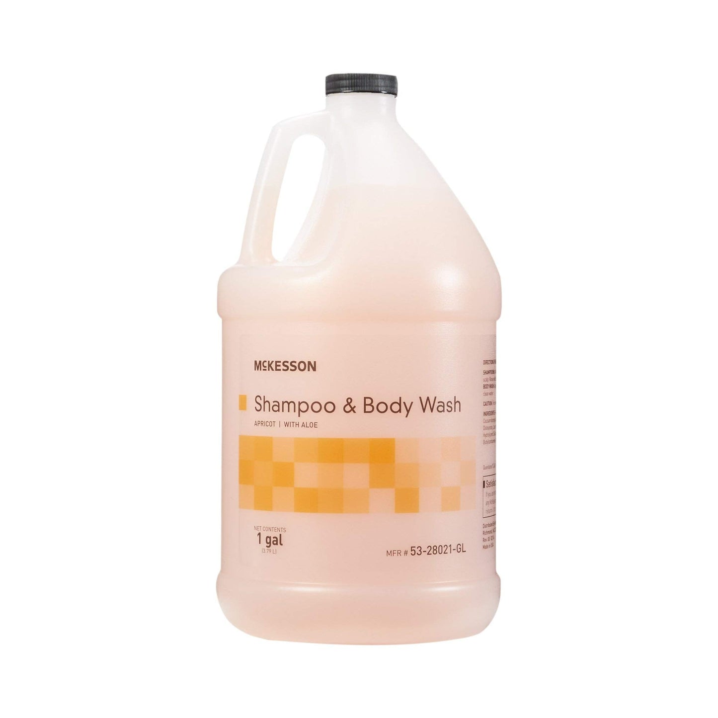 Mckesson Body Wash And Shampoo With Aloe, 1 Gallon, Apricot