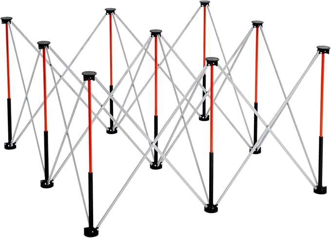 VEVOR Portable Folding Workstand, 4.15 x 4.15 ft Collapsible Workbench, 3500 lbs Weight Capacity, No Assembly Foldable Work Stand with Storage Bag, Table Top NOT Included, for Garage Workshop Outdoor