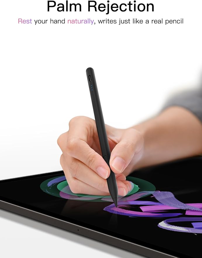 Stylus Pen for ipad 2018-2026, USB-C Fast Charging Pencil, Pixel-Perfect Tilt