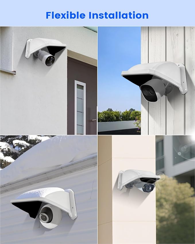 Universal Security Camera Sun Rain Cover Shield, ABS Plastic Protective Proof