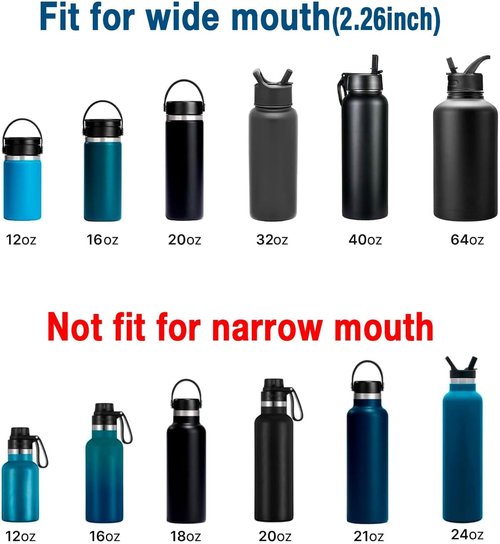 Hydro Flask Straw Lid - Leak Proof Flip Cap for Wide Mouth Bottles (16-64oz) | Durable Water Bottle Accessory