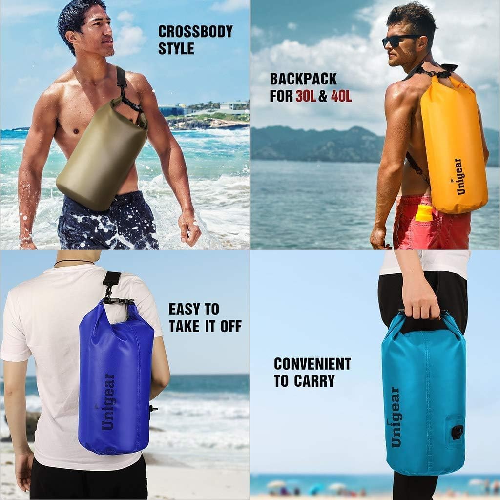 Unigear Waterproof Dry Bag - Lightweight Floating Storage for Kayaking, Boating & Camping | 2L-40L Sizes