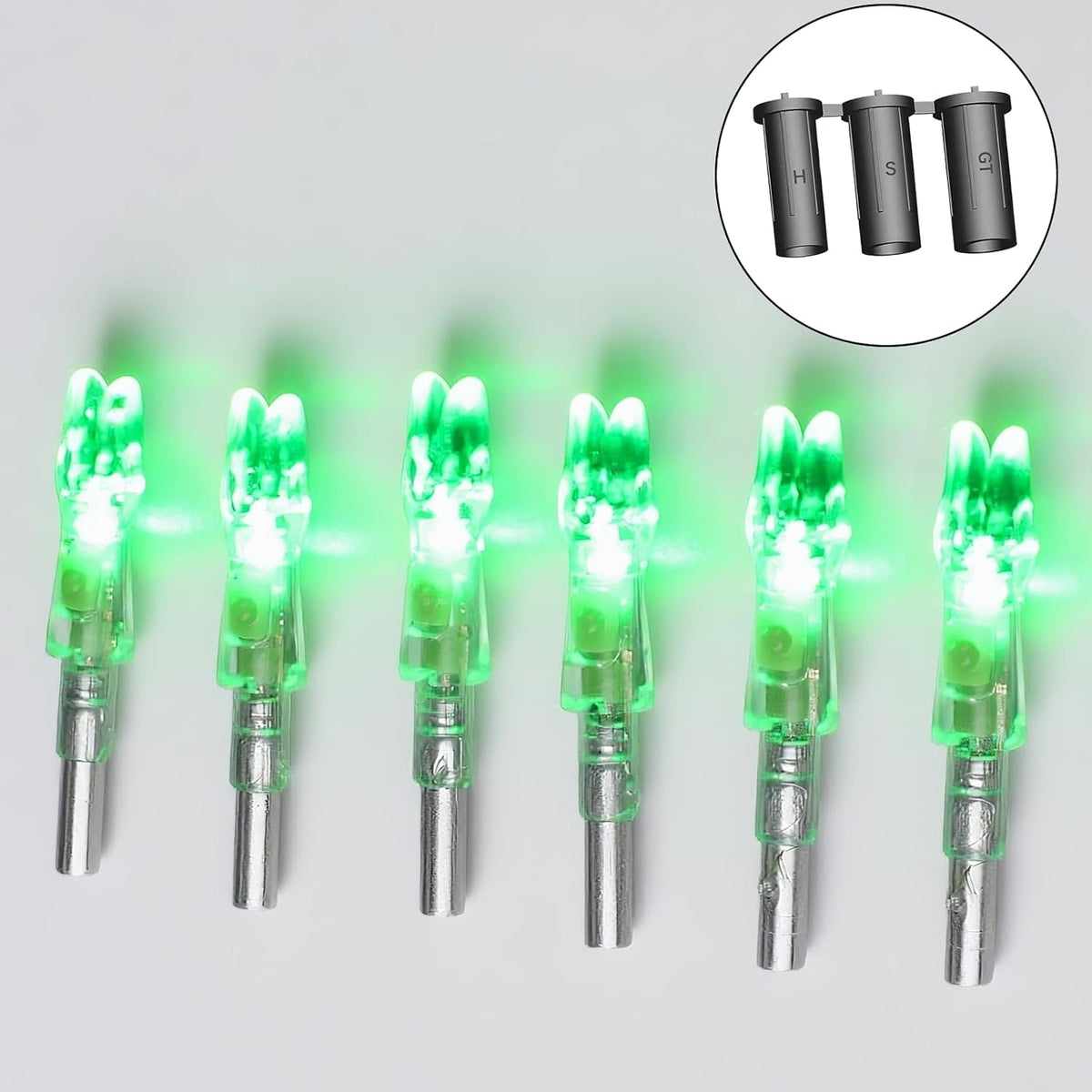 Skiennix Lighted Nocks for Arrows - Compatible with H, S, GT Bushings | Sizes .165, .233, .244, .246