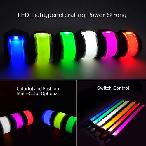 LOBKIN LED Safety Bracelets - Reflective Slap Armband for Kids | Night Walking & Running Light
