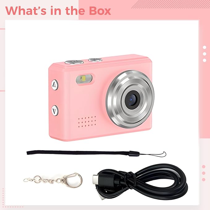 Recording Thumb Cam Video Mini, Digital Camera, for Cycling, Hiking, and Pet Recording, 200Mah Battery, 1.67 X 0.59 X 1.13 in (4.2 X 1.5 X 2.9 Cm)