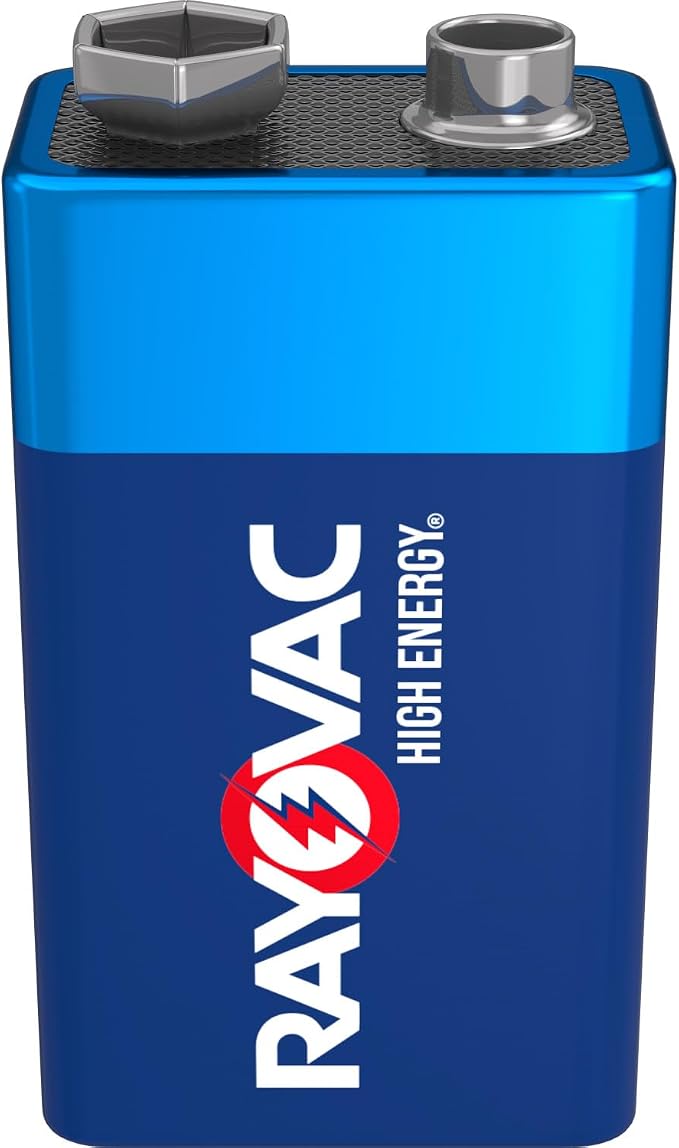 Rayovac High Energy 9V Batteries, Alkaline 9 Volt Batteries