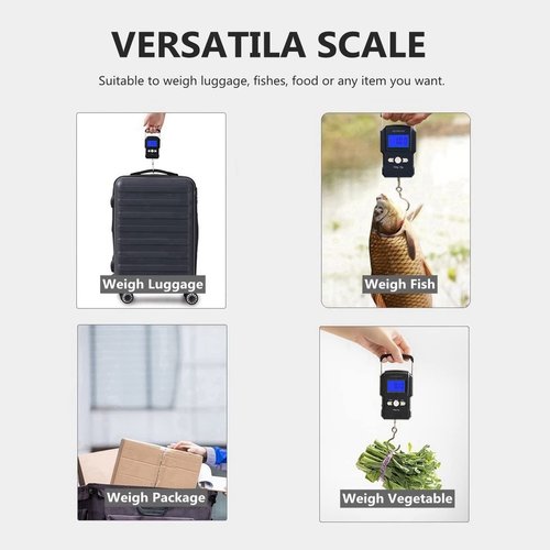 NUTRI FIT Digital Luggage Scale - Portable Handheld Suitcase Weighing Tool | 110lb Capacity for Travel