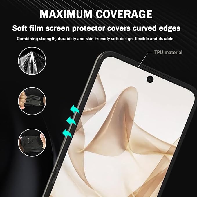 3 Pack for Motorola Razr 2025 Screen Protector Flexible TPU Film
